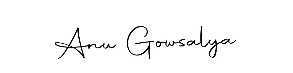 Make a short Anu Gowsalya signature style. Manage your documents anywhere anytime using Autography-DOLnW. Create and add eSignatures, submit forms, share and send files easily. Anu Gowsalya signature style 10 images and pictures png