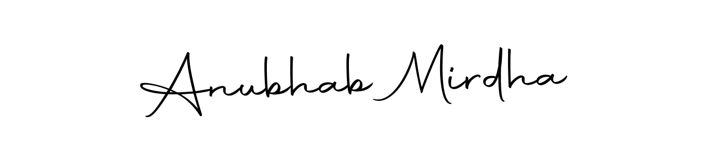 Also we have Anubhab Mirdha name is the best signature style. Create professional handwritten signature collection using Autography-DOLnW autograph style. Anubhab Mirdha signature style 10 images and pictures png