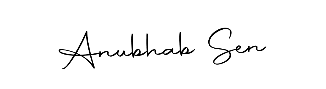 Use a signature maker to create a handwritten signature online. With this signature software, you can design (Autography-DOLnW) your own signature for name Anubhab Sen. Anubhab Sen signature style 10 images and pictures png