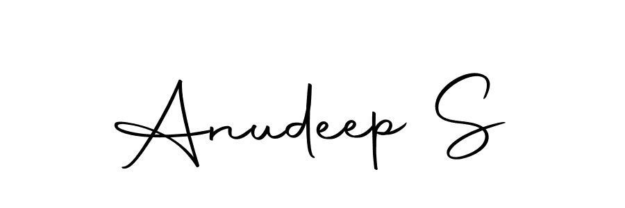 Make a beautiful signature design for name Anudeep S. Use this online signature maker to create a handwritten signature for free. Anudeep S signature style 10 images and pictures png