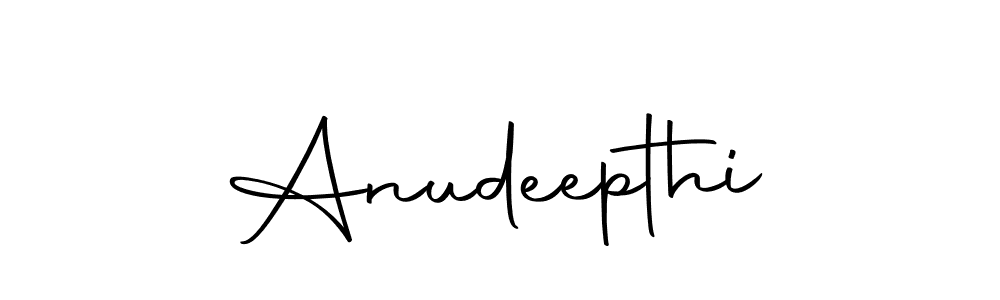 How to make Anudeepthi name signature. Use Autography-DOLnW style for creating short signs online. This is the latest handwritten sign. Anudeepthi signature style 10 images and pictures png