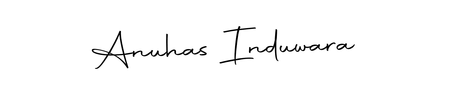 The best way (Autography-DOLnW) to make a short signature is to pick only two or three words in your name. The name Anuhas Induwara include a total of six letters. For converting this name. Anuhas Induwara signature style 10 images and pictures png