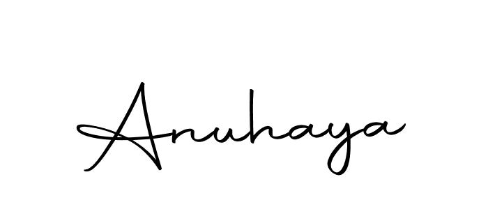 Use a signature maker to create a handwritten signature online. With this signature software, you can design (Autography-DOLnW) your own signature for name Anuhaya. Anuhaya signature style 10 images and pictures png
