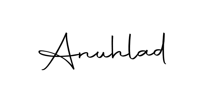 You should practise on your own different ways (Autography-DOLnW) to write your name (Anuhlad) in signature. don't let someone else do it for you. Anuhlad signature style 10 images and pictures png