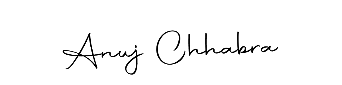 You should practise on your own different ways (Autography-DOLnW) to write your name (Anuj Chhabra) in signature. don't let someone else do it for you. Anuj Chhabra signature style 10 images and pictures png