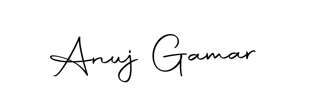 Use a signature maker to create a handwritten signature online. With this signature software, you can design (Autography-DOLnW) your own signature for name Anuj Gamar. Anuj Gamar signature style 10 images and pictures png