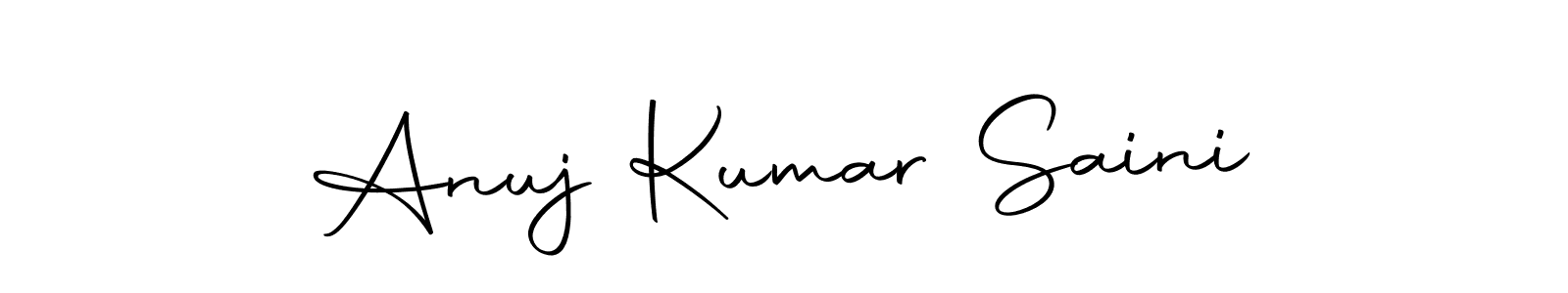 How to make Anuj Kumar Saini name signature. Use Autography-DOLnW style for creating short signs online. This is the latest handwritten sign. Anuj Kumar Saini signature style 10 images and pictures png