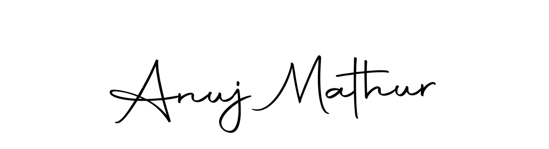 You should practise on your own different ways (Autography-DOLnW) to write your name (Anuj Mathur) in signature. don't let someone else do it for you. Anuj Mathur signature style 10 images and pictures png