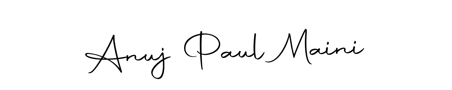 Create a beautiful signature design for name Anuj Paul Maini. With this signature (Autography-DOLnW) fonts, you can make a handwritten signature for free. Anuj Paul Maini signature style 10 images and pictures png