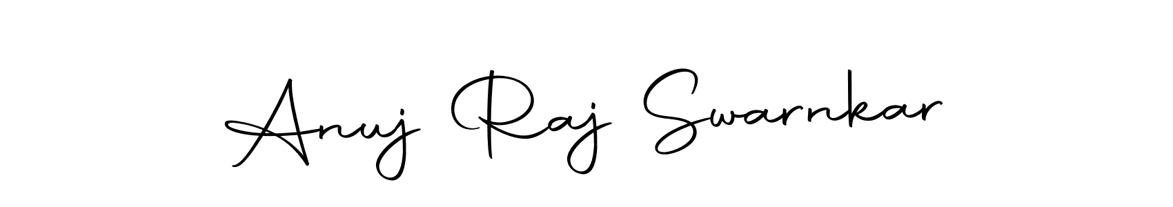 The best way (Autography-DOLnW) to make a short signature is to pick only two or three words in your name. The name Anuj Raj Swarnkar include a total of six letters. For converting this name. Anuj Raj Swarnkar signature style 10 images and pictures png