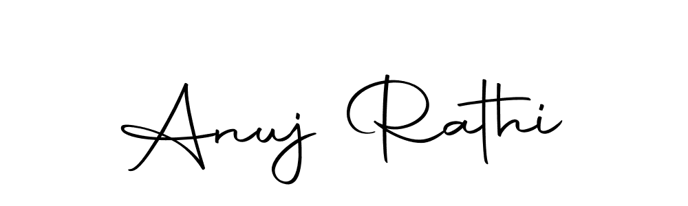 How to make Anuj Rathi name signature. Use Autography-DOLnW style for creating short signs online. This is the latest handwritten sign. Anuj Rathi signature style 10 images and pictures png