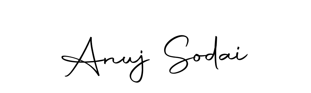 How to make Anuj Sodai name signature. Use Autography-DOLnW style for creating short signs online. This is the latest handwritten sign. Anuj Sodai signature style 10 images and pictures png