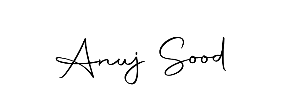 Make a short Anuj Sood signature style. Manage your documents anywhere anytime using Autography-DOLnW. Create and add eSignatures, submit forms, share and send files easily. Anuj Sood signature style 10 images and pictures png