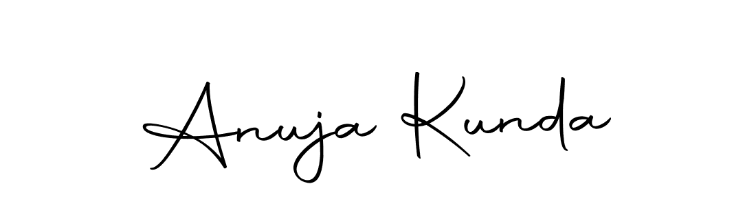 You should practise on your own different ways (Autography-DOLnW) to write your name (Anuja Kunda) in signature. don't let someone else do it for you. Anuja Kunda signature style 10 images and pictures png