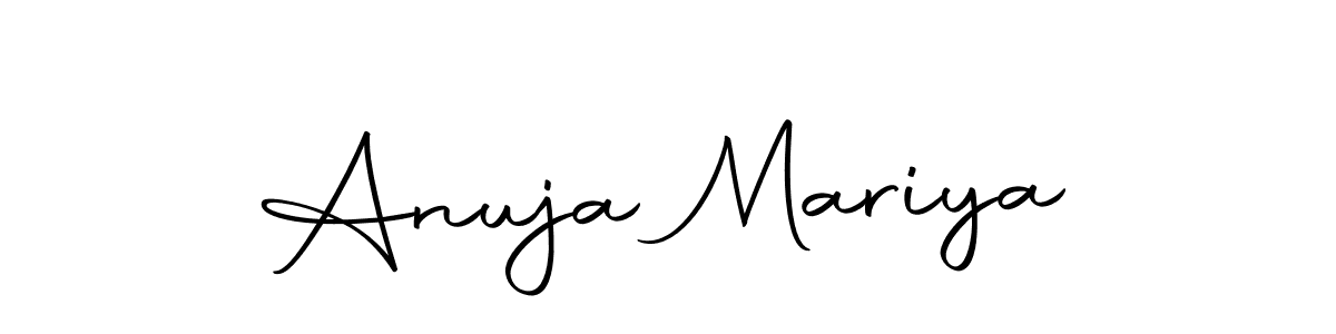 You can use this online signature creator to create a handwritten signature for the name Anuja Mariya. This is the best online autograph maker. Anuja Mariya signature style 10 images and pictures png