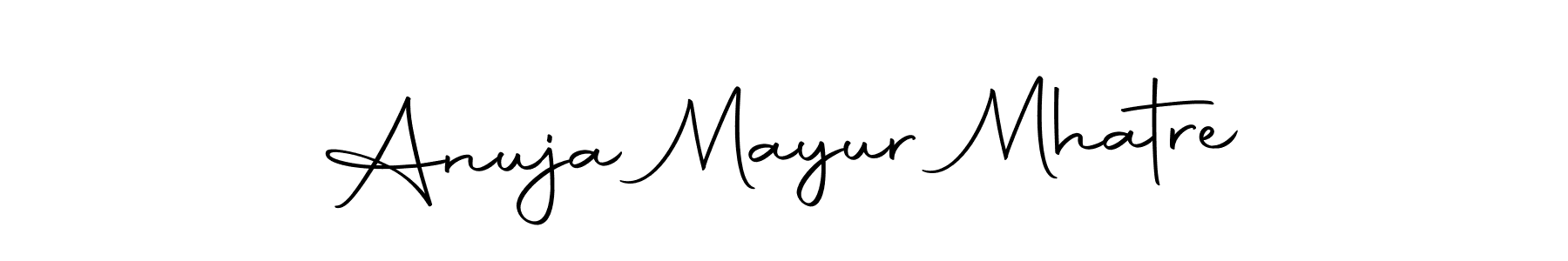 Make a beautiful signature design for name Anuja Mayur Mhatre. Use this online signature maker to create a handwritten signature for free. Anuja Mayur Mhatre signature style 10 images and pictures png