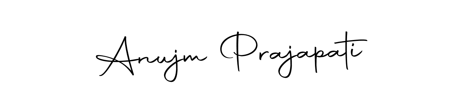 Create a beautiful signature design for name Anujm Prajapati. With this signature (Autography-DOLnW) fonts, you can make a handwritten signature for free. Anujm Prajapati signature style 10 images and pictures png