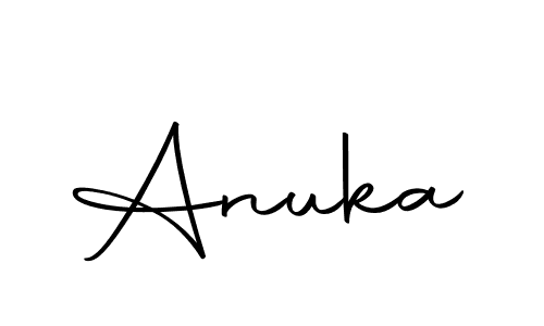 Design your own signature with our free online signature maker. With this signature software, you can create a handwritten (Autography-DOLnW) signature for name Anuka. Anuka signature style 10 images and pictures png