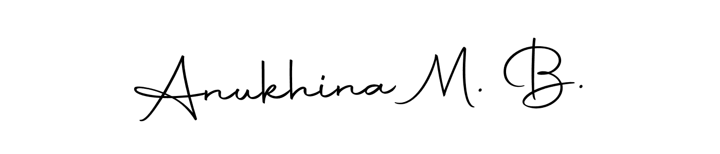 Use a signature maker to create a handwritten signature online. With this signature software, you can design (Autography-DOLnW) your own signature for name Anukhina M. B.. Anukhina M. B. signature style 10 images and pictures png