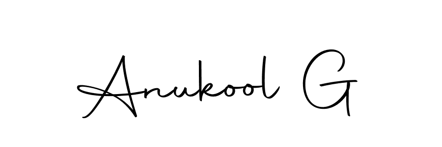 How to make Anukool G name signature. Use Autography-DOLnW style for creating short signs online. This is the latest handwritten sign. Anukool G signature style 10 images and pictures png