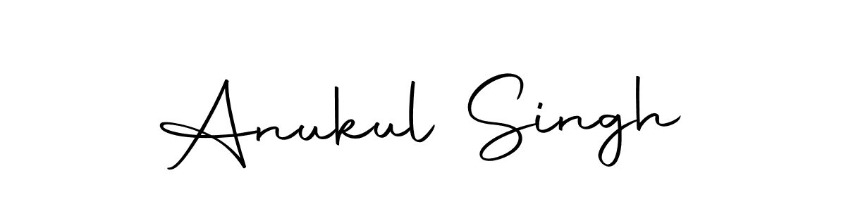 How to make Anukul Singh name signature. Use Autography-DOLnW style for creating short signs online. This is the latest handwritten sign. Anukul Singh signature style 10 images and pictures png