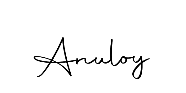 You should practise on your own different ways (Autography-DOLnW) to write your name (Anuloy) in signature. don't let someone else do it for you. Anuloy signature style 10 images and pictures png