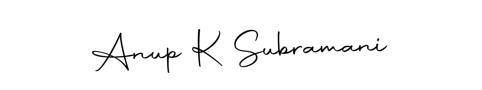Make a beautiful signature design for name Anup K Subramani. With this signature (Autography-DOLnW) style, you can create a handwritten signature for free. Anup K Subramani signature style 10 images and pictures png
