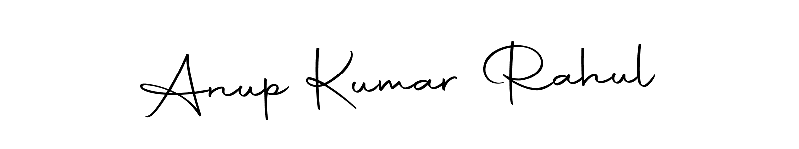 How to make Anup Kumar Rahul name signature. Use Autography-DOLnW style for creating short signs online. This is the latest handwritten sign. Anup Kumar Rahul signature style 10 images and pictures png