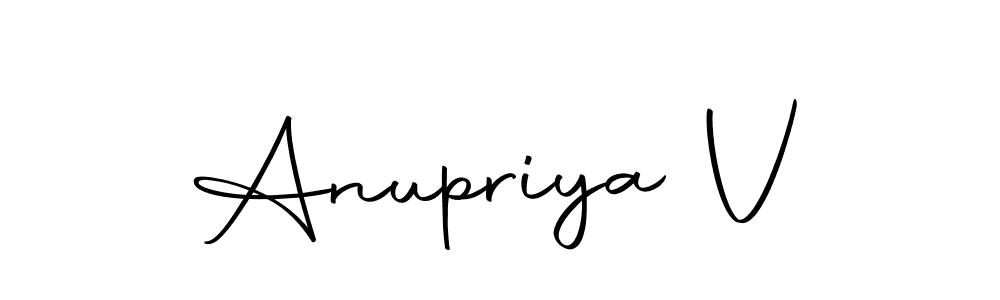 It looks lik you need a new signature style for name Anupriya V. Design unique handwritten (Autography-DOLnW) signature with our free signature maker in just a few clicks. Anupriya V signature style 10 images and pictures png