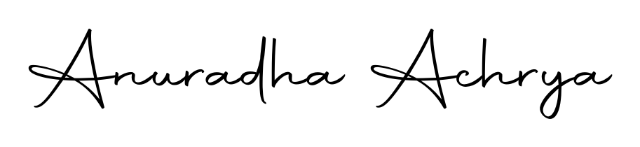 A timeless handwritten aesthetic for Anuradha Achrya. The Autography-DOLnW font gives your signature a handcrafted feel with natural curves. Anuradha Achrya signature style 10 images and pictures png