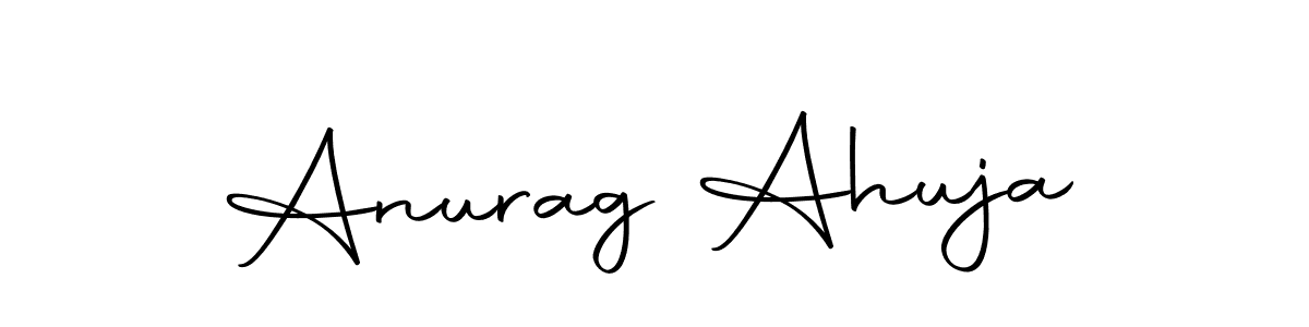 How to make Anurag Ahuja name signature. Use Autography-DOLnW style for creating short signs online. This is the latest handwritten sign. Anurag Ahuja signature style 10 images and pictures png