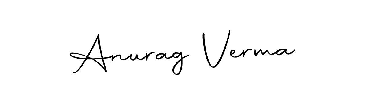 How to make Anurag Verma name signature. Use Autography-DOLnW style for creating short signs online. This is the latest handwritten sign. Anurag Verma signature style 10 images and pictures png