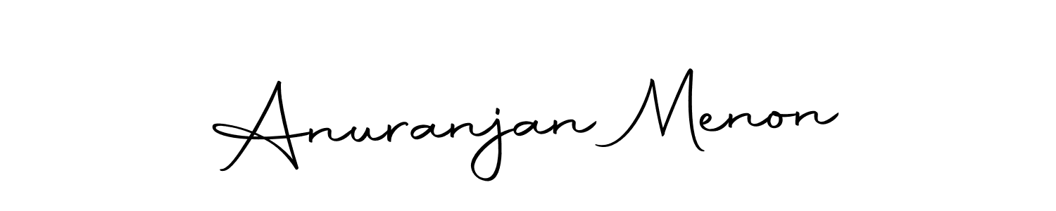 Create a beautiful signature design for name Anuranjan Menon. With this signature (Autography-DOLnW) fonts, you can make a handwritten signature for free. Anuranjan Menon signature style 10 images and pictures png