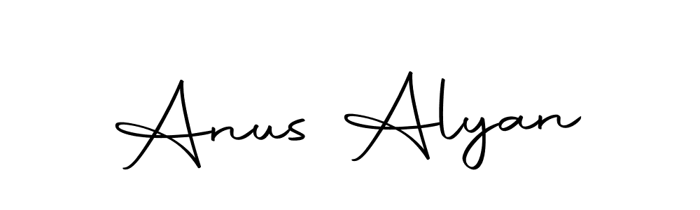 How to make Anus Alyan name signature. Use Autography-DOLnW style for creating short signs online. This is the latest handwritten sign. Anus Alyan signature style 10 images and pictures png