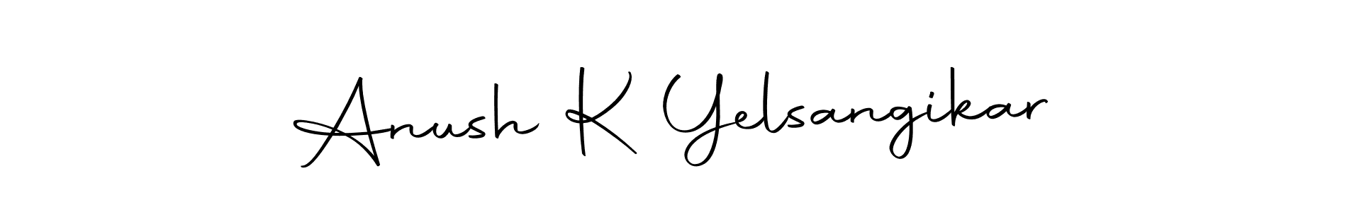 Make a beautiful signature design for name Anush K Yelsangikar. With this signature (Autography-DOLnW) style, you can create a handwritten signature for free. Anush K Yelsangikar signature style 10 images and pictures png