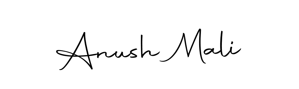 You should practise on your own different ways (Autography-DOLnW) to write your name (Anush Mali) in signature. don't let someone else do it for you. Anush Mali signature style 10 images and pictures png