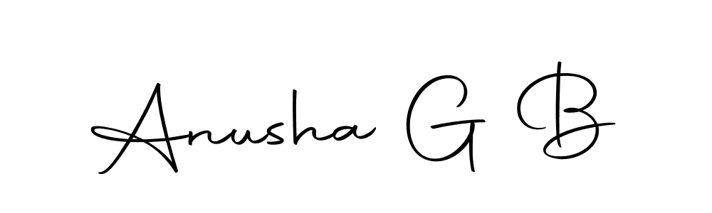 Make a beautiful signature design for name Anusha G B. Use this online signature maker to create a handwritten signature for free. Anusha G B signature style 10 images and pictures png