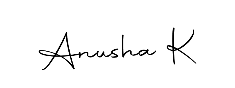 Make a beautiful signature design for name Anusha K. With this signature (Autography-DOLnW) style, you can create a handwritten signature for free. Anusha K signature style 10 images and pictures png