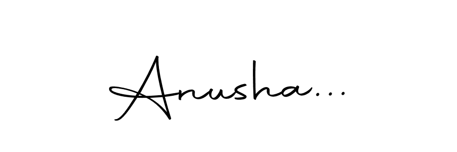 You should practise on your own different ways (Autography-DOLnW) to write your name (Anusha...) in signature. don't let someone else do it for you. Anusha... signature style 10 images and pictures png