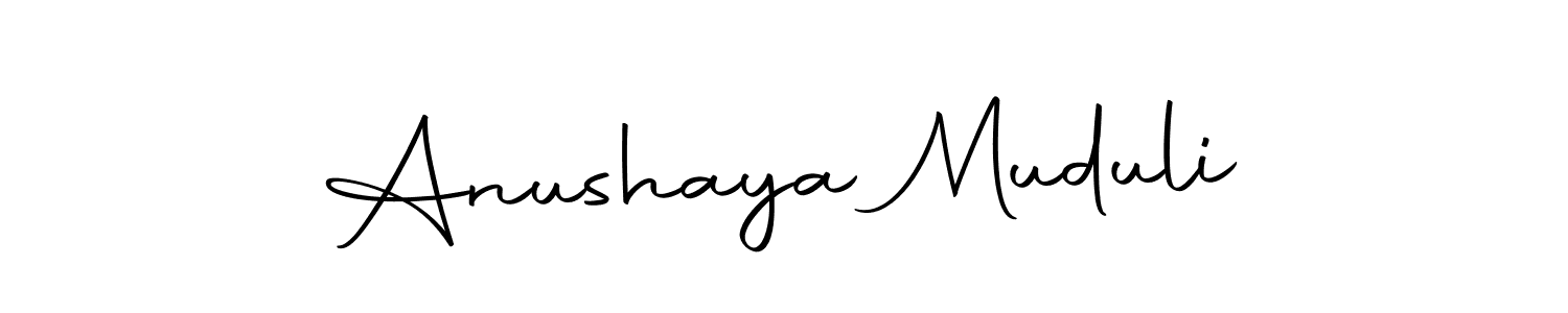 How to make Anushaya Muduli signature? Autography-DOLnW is a professional autograph style. Create handwritten signature for Anushaya Muduli name. Anushaya Muduli signature style 10 images and pictures png