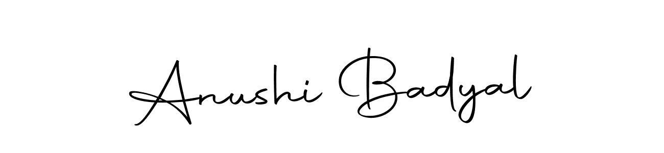 Make a beautiful signature design for name Anushi Badyal. Use this online signature maker to create a handwritten signature for free. Anushi Badyal signature style 10 images and pictures png