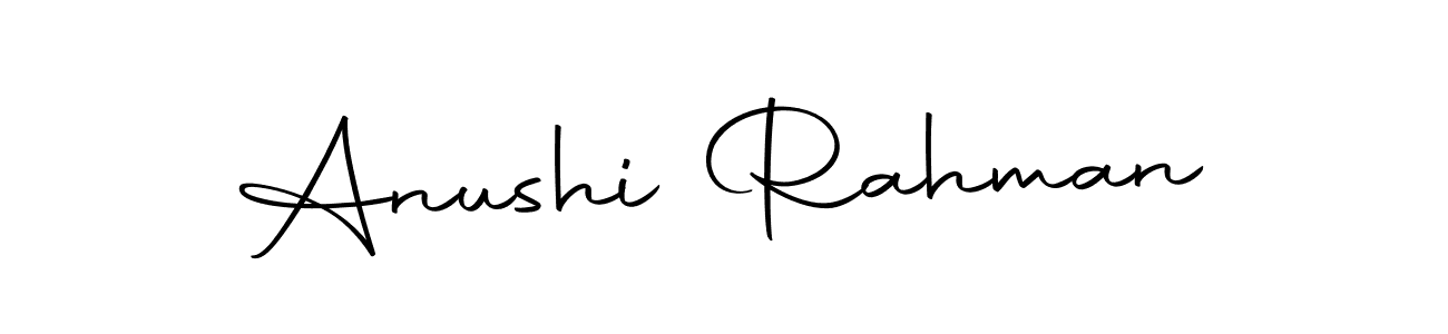 Use a signature maker to create a handwritten signature online. With this signature software, you can design (Autography-DOLnW) your own signature for name Anushi Rahman. Anushi Rahman signature style 10 images and pictures png