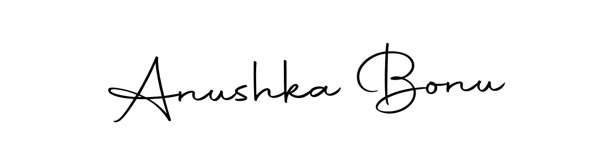 Make a beautiful signature design for name Anushka Bonu. Use this online signature maker to create a handwritten signature for free. Anushka Bonu signature style 10 images and pictures png