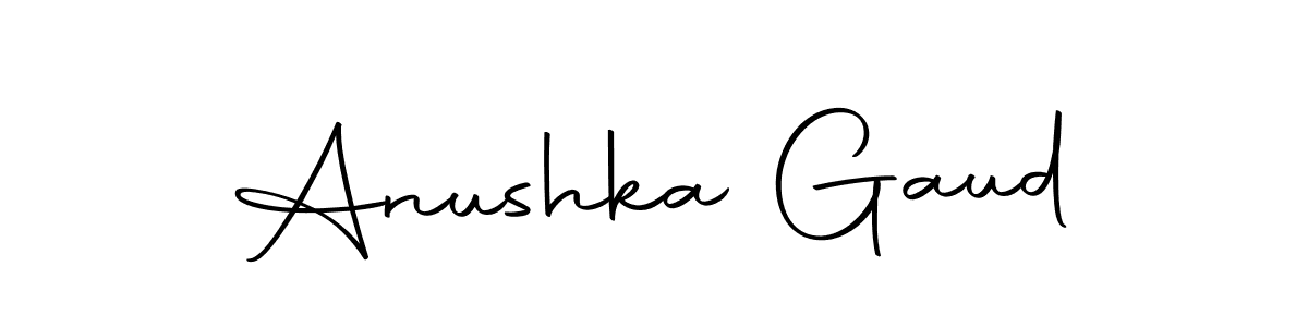 Make a beautiful signature design for name Anushka Gaud. Use this online signature maker to create a handwritten signature for free. Anushka Gaud signature style 10 images and pictures png