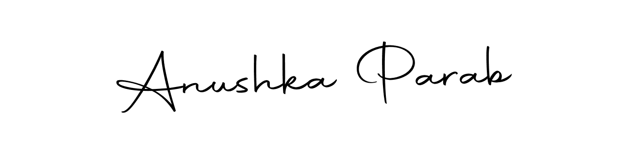Anushka Parab stylish signature style. Best Handwritten Sign (Autography-DOLnW) for my name. Handwritten Signature Collection Ideas for my name Anushka Parab. Anushka Parab signature style 10 images and pictures png
