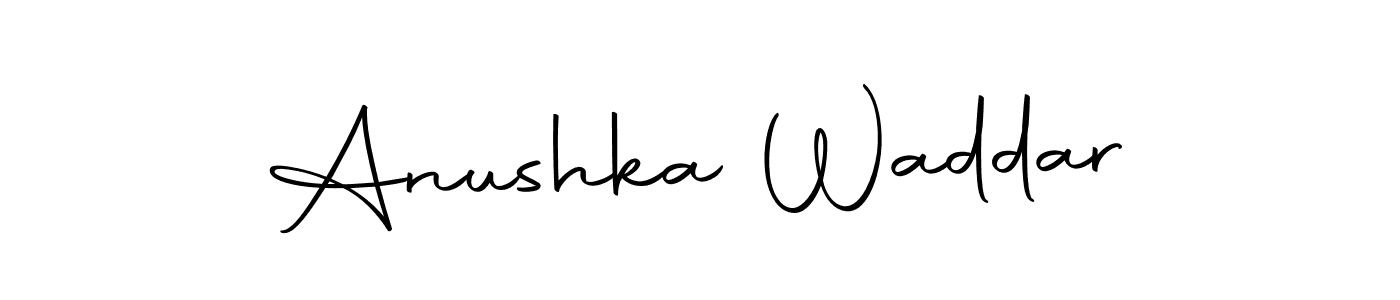 This is the best signature style for the Anushka Waddar name. Also you like these signature font (Autography-DOLnW). Mix name signature. Anushka Waddar signature style 10 images and pictures png