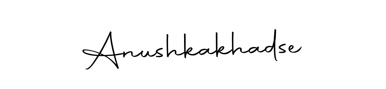 Make a beautiful signature design for name Anushkakhadse. With this signature (Autography-DOLnW) style, you can create a handwritten signature for free. Anushkakhadse signature style 10 images and pictures png