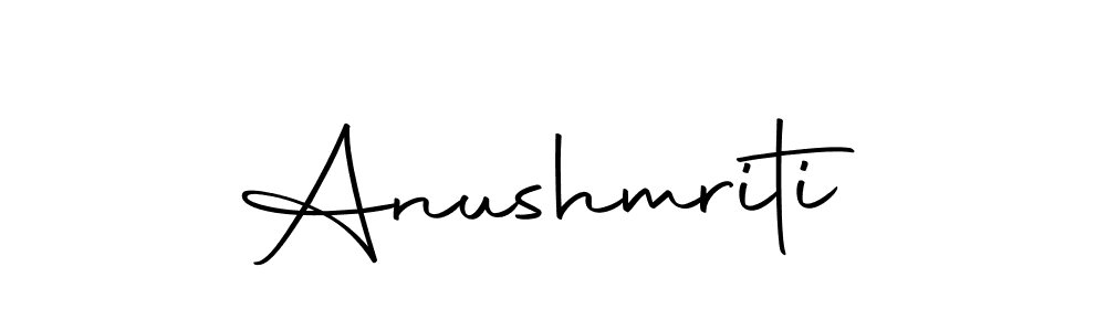 How to make Anushmriti name signature. Use Autography-DOLnW style for creating short signs online. This is the latest handwritten sign. Anushmriti signature style 10 images and pictures png