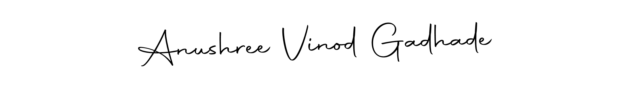 Use a signature maker to create a handwritten signature online. With this signature software, you can design (Autography-DOLnW) your own signature for name Anushree Vinod Gadhade. Anushree Vinod Gadhade signature style 10 images and pictures png