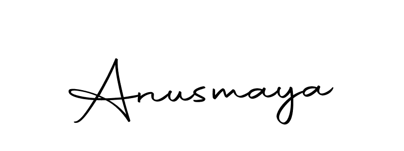 You should practise on your own different ways (Autography-DOLnW) to write your name (Anusmaya) in signature. don't let someone else do it for you. Anusmaya signature style 10 images and pictures png